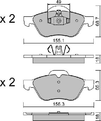 Aisin BPRE-1016 - Тормозные колодки, дисковые, комплект autospares.lv