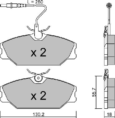 AISIN BPRE-1018 - Тормозные колодки, дисковые, комплект autospares.lv