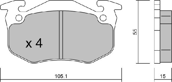 AISIN BPRE-1017 - Тормозные колодки, дисковые, комплект autospares.lv