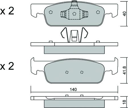 Aisin BPRE-1024 - Тормозные колодки, дисковые, комплект autospares.lv