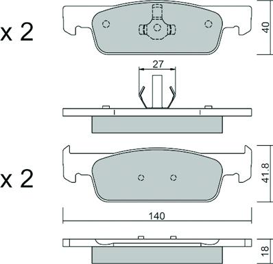 Aisin BPRE-1025 - Тормозные колодки, дисковые, комплект autospares.lv