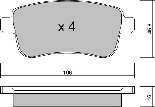 AISIN BPRE-2002 - Тормозные колодки, дисковые, комплект autospares.lv