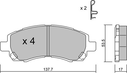 Aisin BPSB-1001 - Тормозные колодки, дисковые, комплект autospares.lv