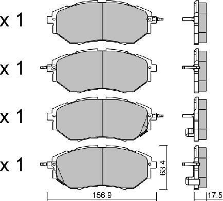 AISIN BPSB-1002 - Тормозные колодки, дисковые, комплект autospares.lv