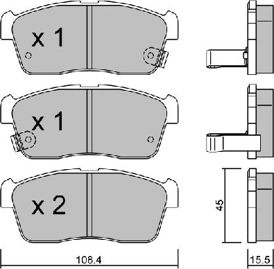 Aisin BPSZ-1901 - Тормозные колодки, дисковые, комплект autospares.lv