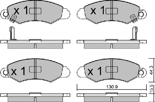 Aisin BPSZ-1903 - Тормозные колодки, дисковые, комплект autospares.lv