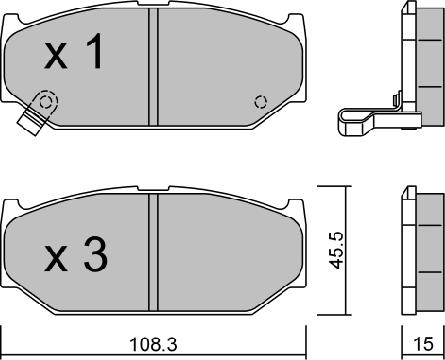 AISIN BPSZ-1000 - Тормозные колодки, дисковые, комплект autospares.lv