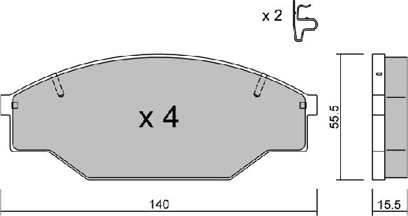 Aisin BPTO-1915 - Тормозные колодки, дисковые, комплект autospares.lv