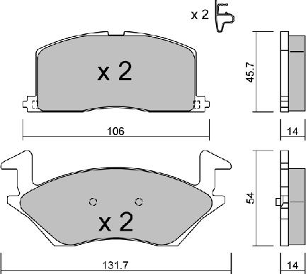 Aisin BPTO-1917 - Тормозные колодки, дисковые, комплект autospares.lv