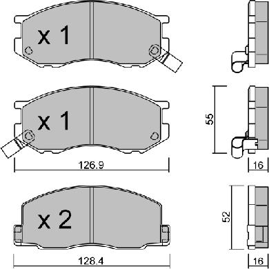 Aisin BPTO-1931 - Тормозные колодки, дисковые, комплект autospares.lv