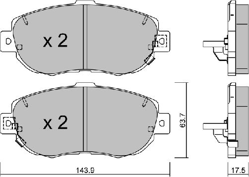 Aisin BPTO-1923 - Тормозные колодки, дисковые, комплект autospares.lv