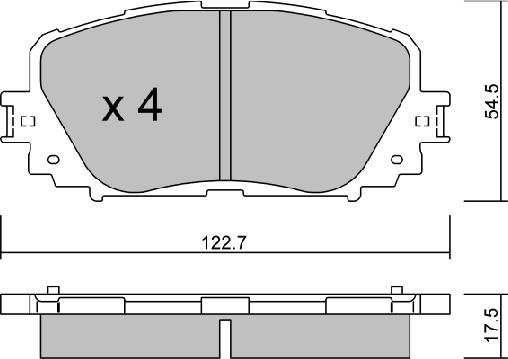 Aisin BPTO-1005 - Тормозные колодки, дисковые, комплект autospares.lv