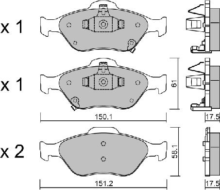 Aisin BPTO-1002 - Тормозные колодки, дисковые, комплект autospares.lv