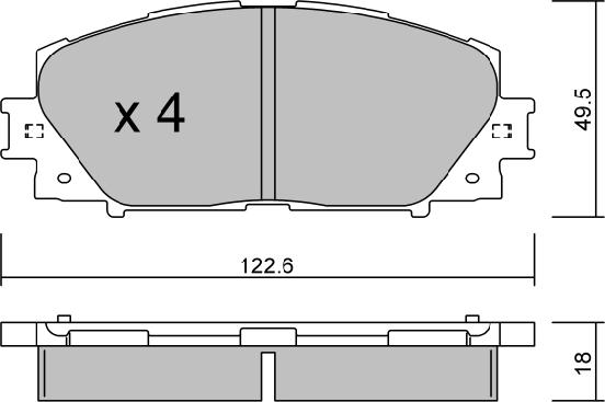 Aisin BPTO-1014 - Тормозные колодки, дисковые, комплект autospares.lv