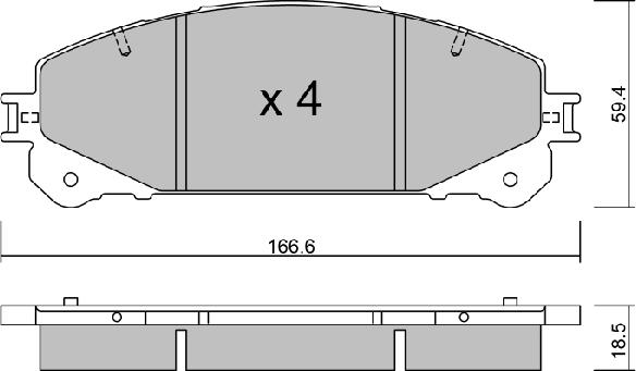 Aisin BPTO-1016 - Тормозные колодки, дисковые, комплект autospares.lv