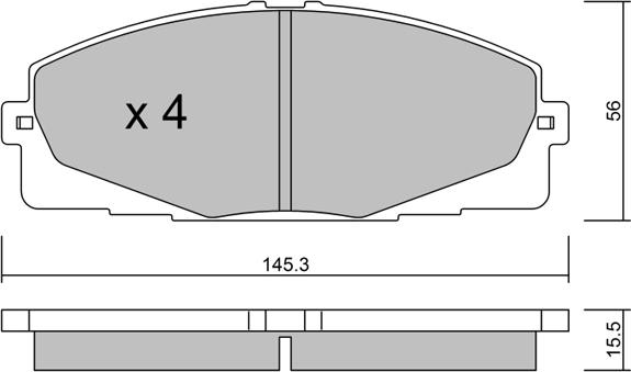 Aisin BPTO-1025 - Тормозные колодки, дисковые, комплект autospares.lv