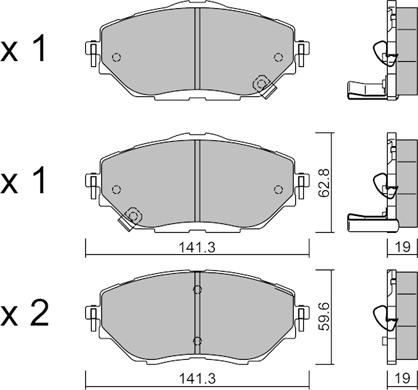 Aisin BPTO-1027 - Тормозные колодки, дисковые, комплект autospares.lv