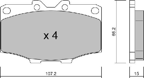 Aisin BPTO-2904 - Тормозные колодки, дисковые, комплект autospares.lv