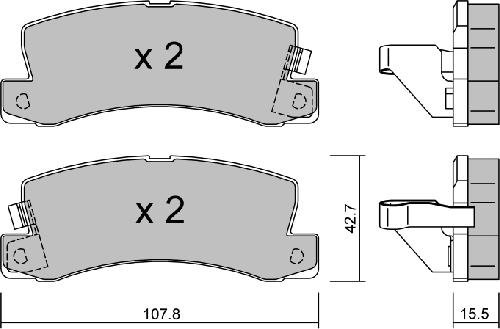 Aisin BPTO-2900 - Тормозные колодки, дисковые, комплект autospares.lv