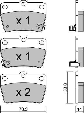 Aisin BPTO-2901 - Тормозные колодки, дисковые, комплект autospares.lv