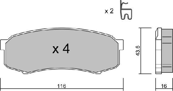 Aisin BPTO-2902 - Тормозные колодки, дисковые, комплект autospares.lv