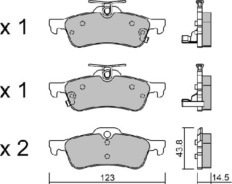 Aisin BPTO-2004 - Тормозные колодки, дисковые, комплект autospares.lv