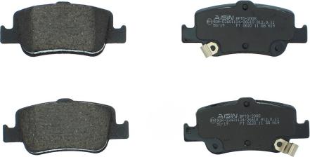 AISIN BPTO-2008 - Тормозные колодки, дисковые, комплект autospares.lv