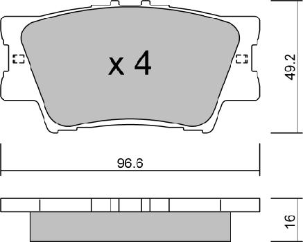 Aisin BPTO-2007 - Тормозные колодки, дисковые, комплект autospares.lv