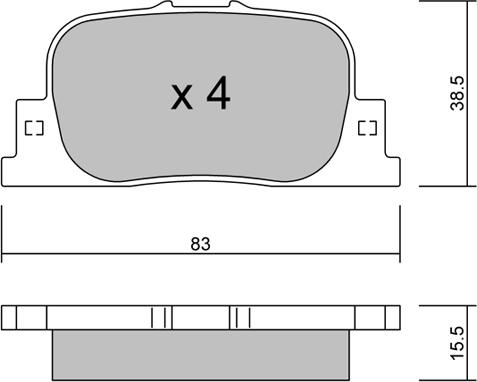 Klaxcar France 24558z - Тормозные колодки, дисковые, комплект autospares.lv