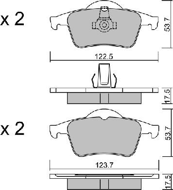 Aisin BPVO-2001 - Тормозные колодки, дисковые, комплект autospares.lv