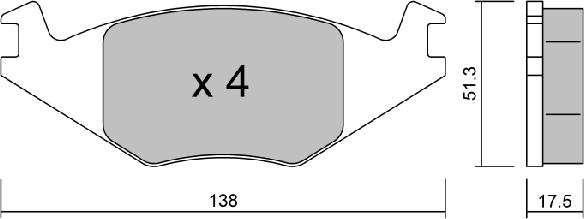 AISIN BPVW-1900 - Тормозные колодки, дисковые, комплект autospares.lv