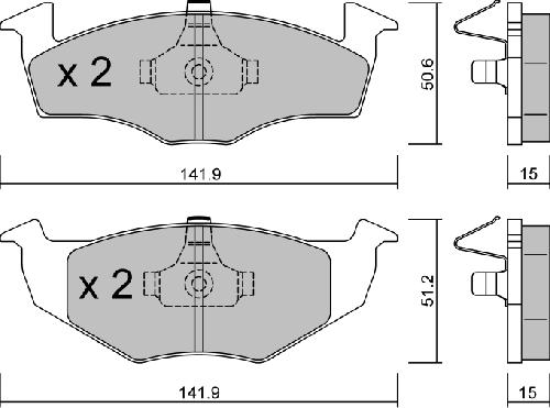 Aisin BPVW-1005 - Тормозные колодки, дисковые, комплект autospares.lv