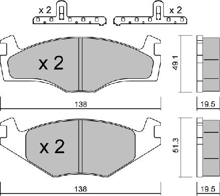 Aisin BPVW-1007 - Тормозные колодки, дисковые, комплект autospares.lv