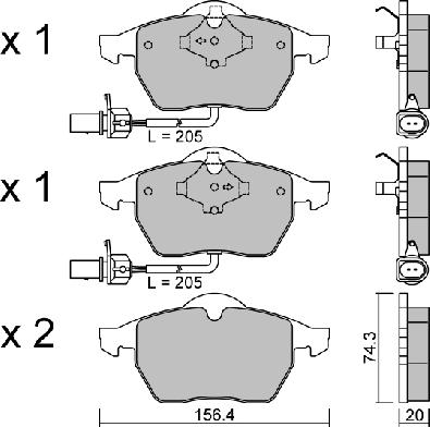 Aisin BPVW-1014 - Тормозные колодки, дисковые, комплект autospares.lv