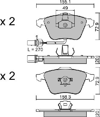 Aisin BPVW-1015 - Тормозные колодки, дисковые, комплект autospares.lv