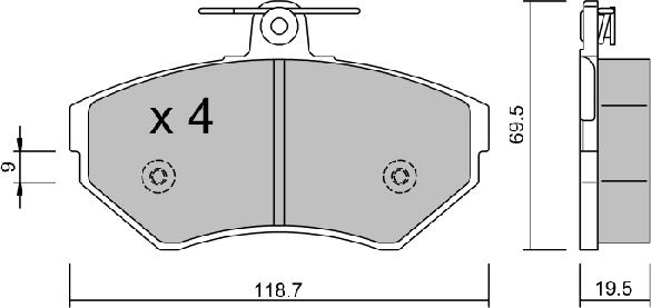 Aisin BPVW-1013 - Тормозные колодки, дисковые, комплект autospares.lv