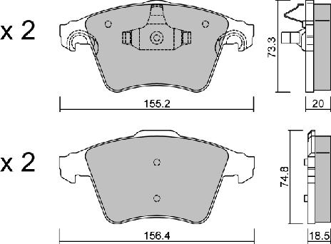 Aisin BPVW-1032 - Тормозные колодки, дисковые, комплект autospares.lv