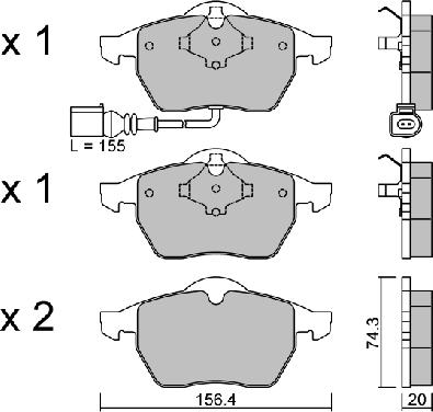 Aisin BPVW-1026 - Тормозные колодки, дисковые, комплект autospares.lv