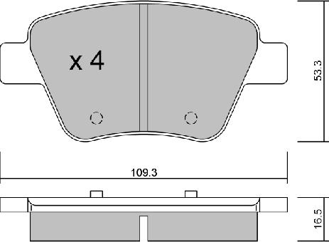 Aisin BPVW-2006 - Тормозные колодки, дисковые, комплект autospares.lv