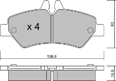 Aisin BPVW-2001 - Тормозные колодки, дисковые, комплект autospares.lv