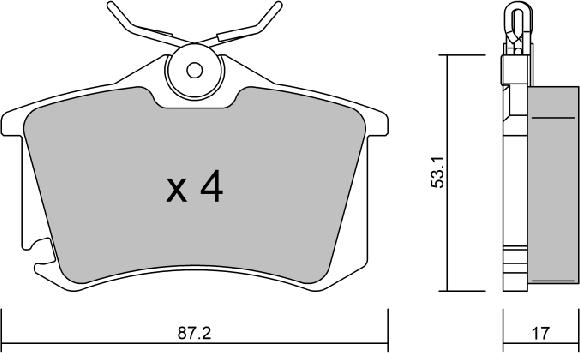 AISIN BPVW-2008 - Тормозные колодки, дисковые, комплект autospares.lv