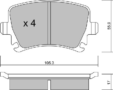 Aisin BPVW-2003 - Тормозные колодки, дисковые, комплект autospares.lv