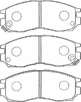 AISIN D1N035 - Тормозные колодки, дисковые, комплект autospares.lv