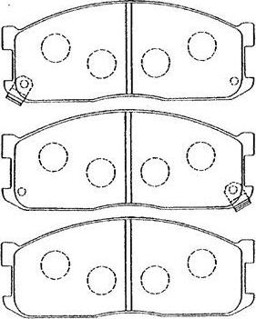 Aisin E1N009 - Тормозные колодки, дисковые, комплект autospares.lv