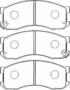 AISIN E1N018 - Тормозные колодки, дисковые, комплект autospares.lv