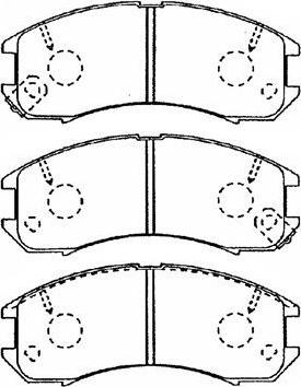 AISIN E1N035 - Тормозные колодки, дисковые, комплект autospares.lv