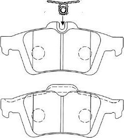 AISIN E2N065 - Тормозные колодки, дисковые, комплект autospares.lv