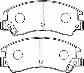 AISIN F1N008 - Тормозные колодки, дисковые, комплект autospares.lv