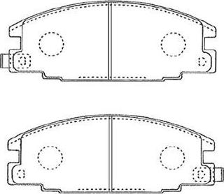 AISIN J1N010 - Тормозные колодки, дисковые, комплект autospares.lv