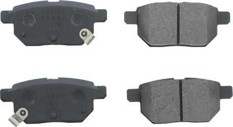 Aisin SN953P - Тормозные колодки, дисковые, комплект autospares.lv